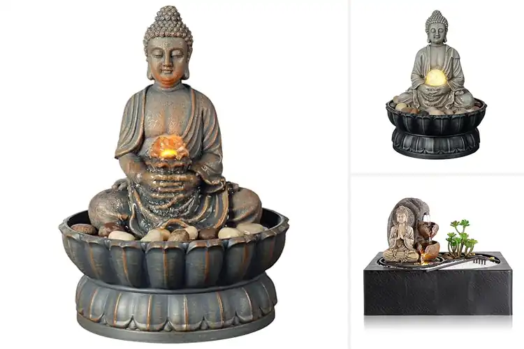 Detailed view of Best Buddha Desk Fountains for Calm Spaces