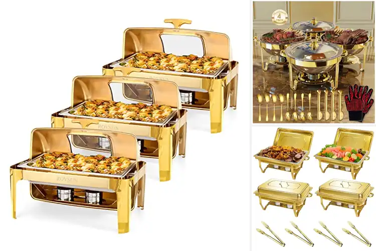 Detailed view of Best Gold Chafers for Stylish, Smooth Serving