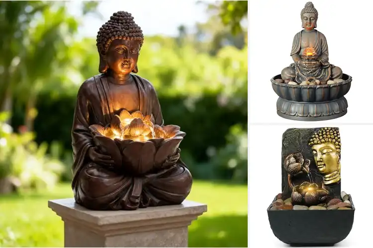Detailed view of Best Resin Buddha Fountain Quality